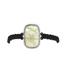 Rutilated Quartz and Mother of Pearl Bracelet