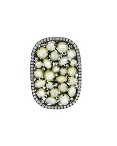 Mother of Pearl and Diamond Ring from Di Massima