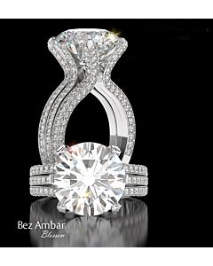 Outstanding Pave Diamond Engagement Ring