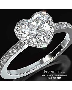 Blaze Diamond Halo Engagement Ring