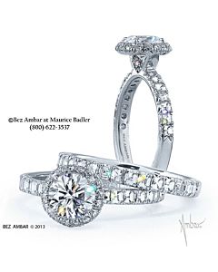 Round and Blaze Diamond Engagement Ring