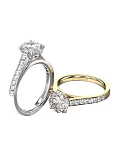 Engagement Ring with Channel Blaze Diamonds