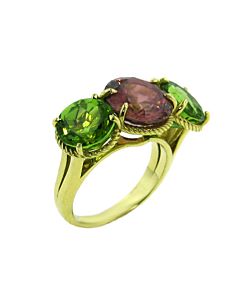Rose Zircon & Peridot AURA Collection Ring