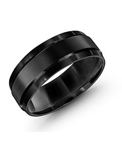 Men's Black Cobalt Wedding Ring