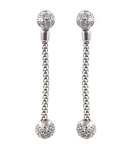 St Silver Convertible Dangling Earrings
