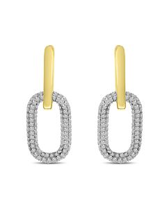 Detachable Diamond Hoop Earrings