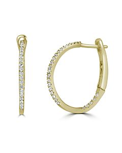 Small Round In/Out diamond hoops