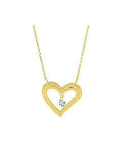 Dashing Diamond Heart Necklace