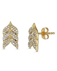 Contemporary Diamond Chevron Earrings