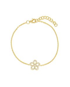 Diamond Flower Chain Bracelet