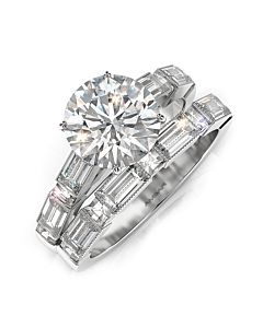 Blaze and Baguette Diamond Wedding Ring